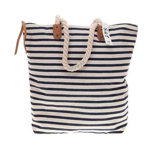 Summer & Rose Striped Beach Tote